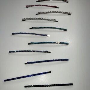 Colorful Rhinestone Hair Clips Set